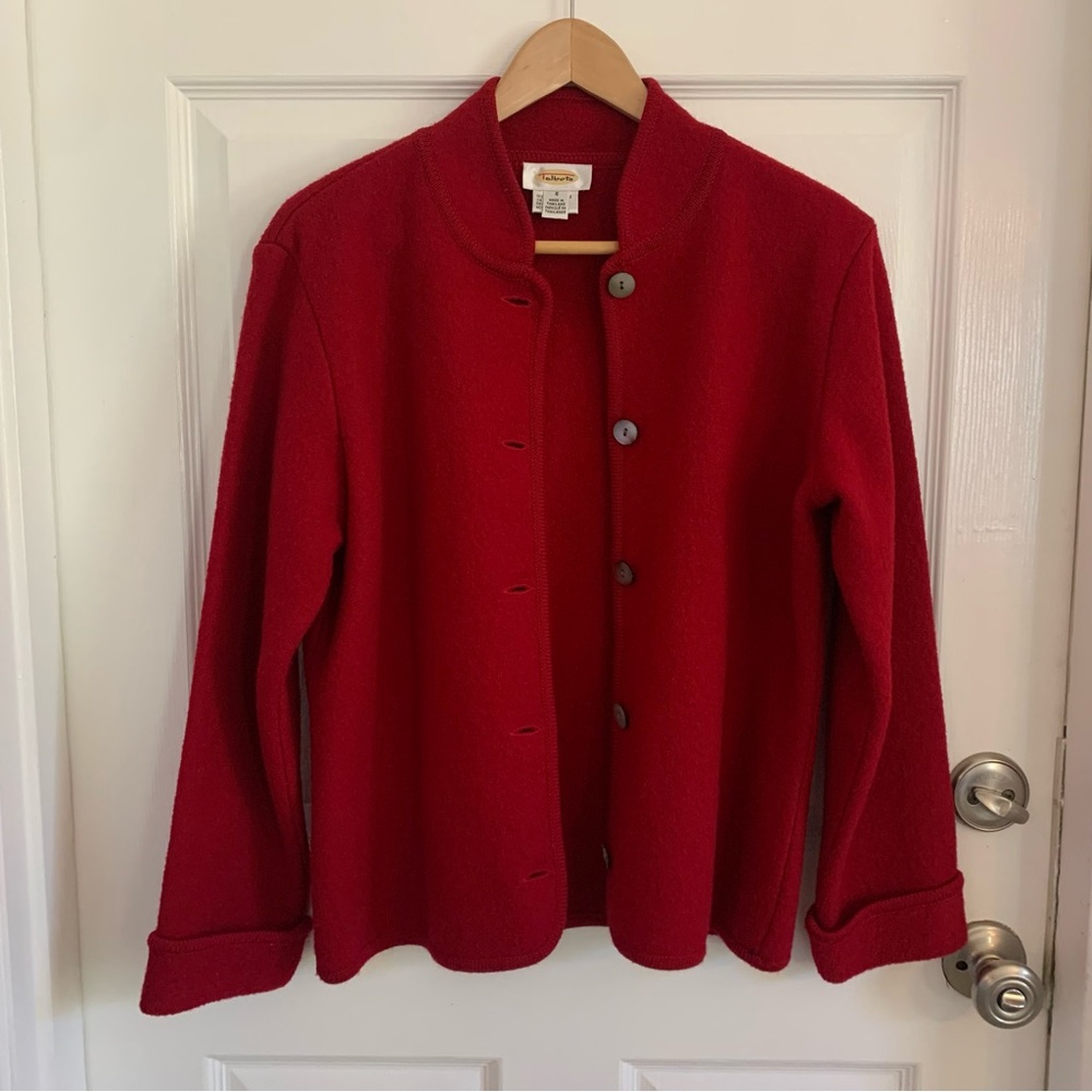 Talbots Women's Red Wool‎ Jacket Size Small